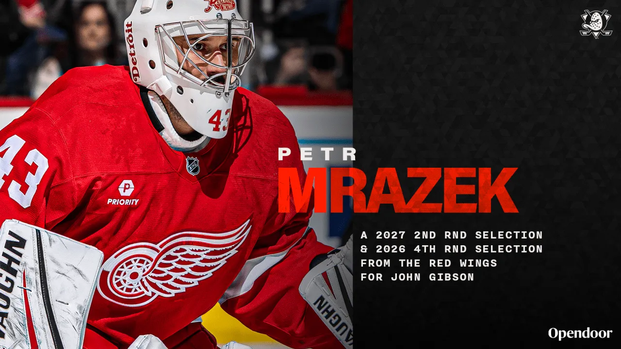 Bebek Dapatkan Mrazek, Pilihan Putaran Kedua dan Keempat dari Detroit untuk Gibson