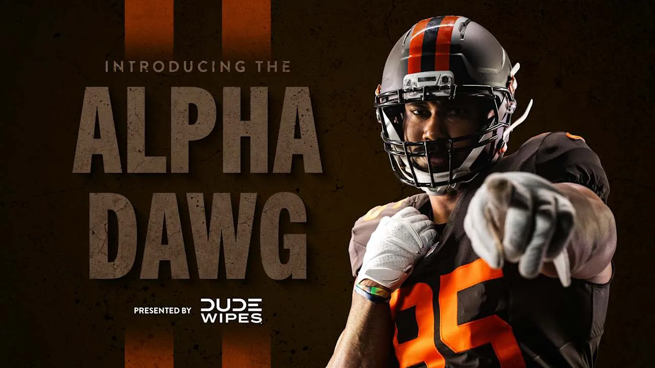 Browns Umumkan 'Alpha Dawg,' Dipersembahkan oleh DUDE WIPES Sebagai Helm Alternatif Baru untuk Musim 2025